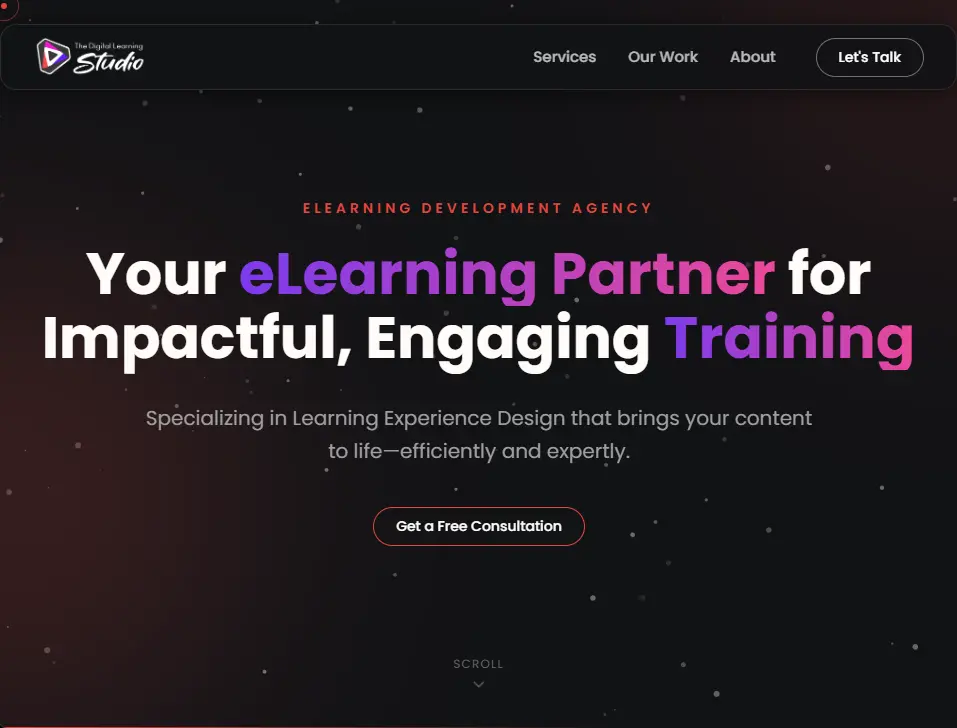 Digital Learning Studio — custom website designed for B2B eLearning business in Bluffton SC